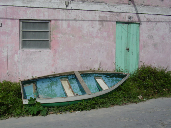 Bahamas worn boat