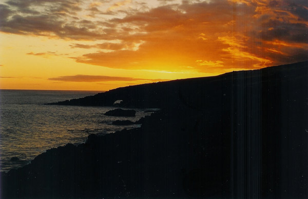 hawaii sunset mountain